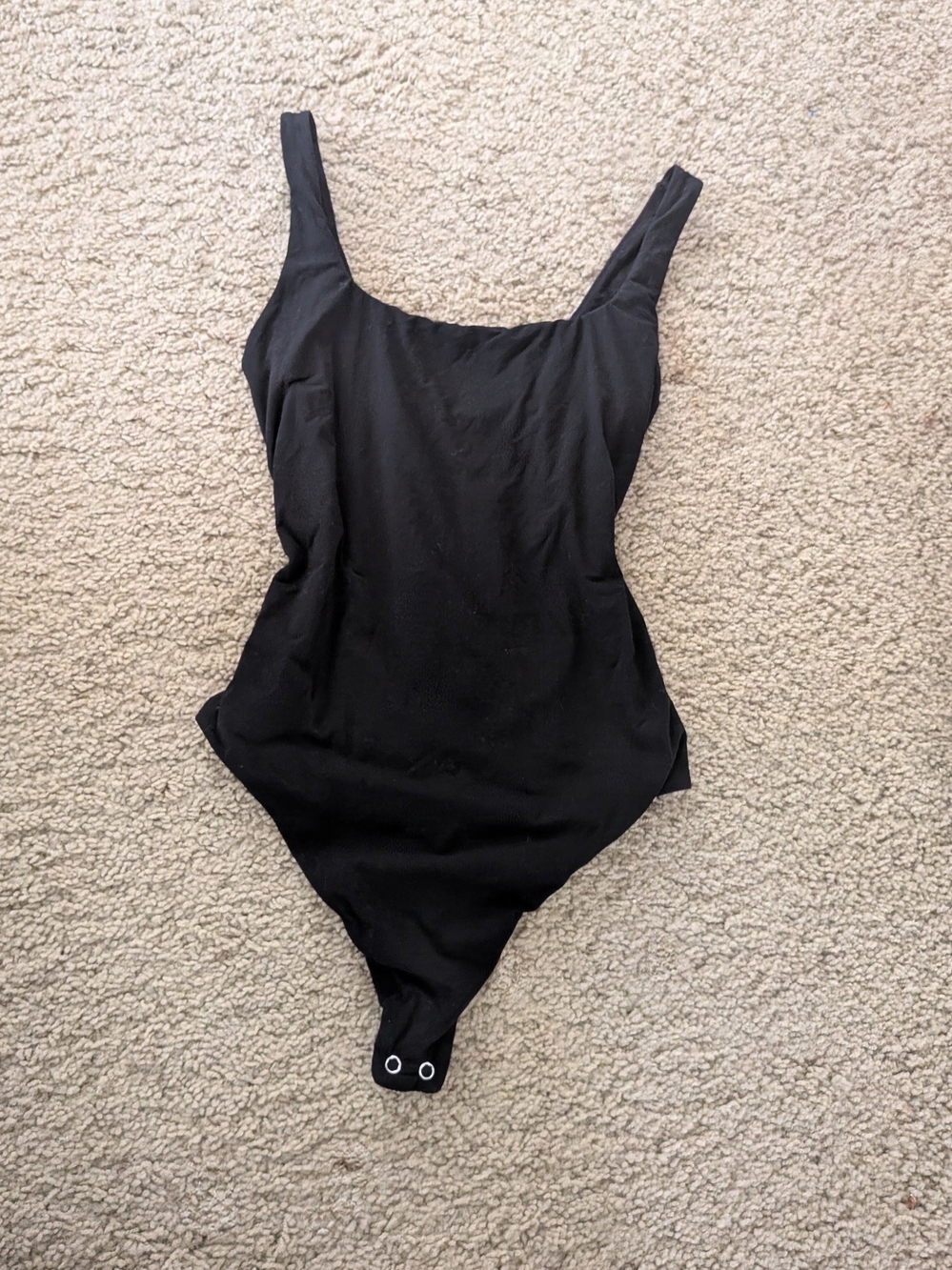 Auden Black Scoop Neck One-Piece Bodysuit